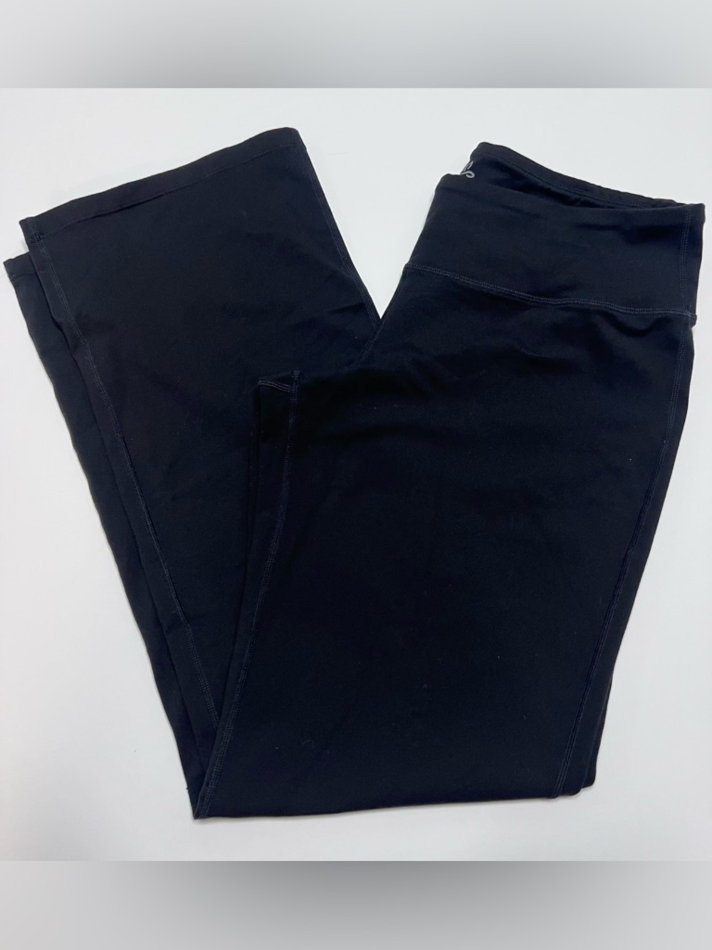 prAna Wide Leg Yoga Pants Womens Medium Black High Rise Stretch Athleisure